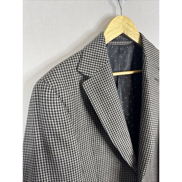 Sand Copenhagen Reda 1865 Wool Blazer Houndstooth Black White Men 42 - Picture 4 of 10